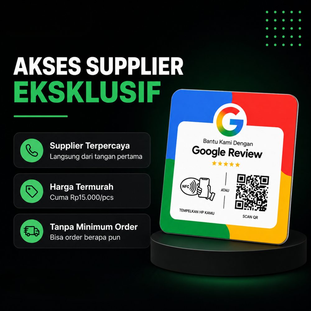Akses Supplier Eksklusif kartu NFC Google Review